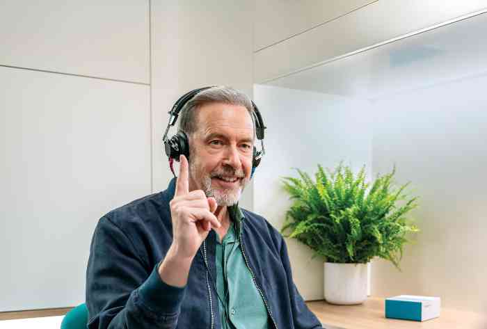 Man having his hearing tested